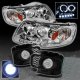 Ford Expedition 1997-2002 Clear Dual Halo Projector Headlights and LED Fog Lights