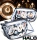 VW Jetta 1999-2004 Clear Dual Halo Projector Headlights