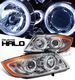 BMW E90 Sedan 3 Series 2006-2008 Clear Dual Halo Projector Headlights