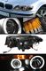 BMW E46 Sedan 3 Series 2002-2005 Black Dual CCFL Halo Projector Headlights