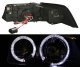 Ford Mustang 1999-2004 Black Dual Halo Projector Headlights