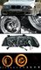BMW E39 5 Series 1997-2003 Black Dual Halo Projector Headlights with LED