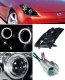 Nissan 350Z 2003-2005 Black Halo Projector Headlights with LED