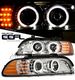 BMW E39 5 Series 1997-2003 Clear CCFL Halo Projector Headlights with LED