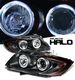 BMW E90 Sedan 3 Series 2006-2008 Black Dual Halo Projector Headlights