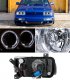 VW Jetta 1993-1998 Clear Halo Projector Headlights