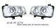 VW Jetta 1993-1998 Clear Dual Halo Projector Headlights