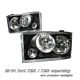 Ford F250 Super Duty 1999-2004 Black Projector Headlights