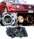 VW Jetta 1999-2004 Clear Dual Halo Projector Headlights