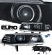 Honda Prelude 1992-1996 Depo JDM Black Projector Headlights