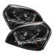 Hyundai Tucson 2005-2009 Black Projector Headlights with LED Daytime Running Lights