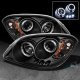 Chevy Cobalt 2005-2010 Black Dual Halo Projector Headlights with LED