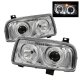 VW Jetta 1993-1998 Clear Halo Projector Headlights with LED