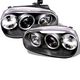 VW Golf 1999-2005 Black Dual Halo Projector Headlights