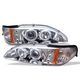 Ford Mustang 1994-1998 Clear Dual Halo Projector Headlights with Integrated LED