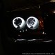 Chrysler 300C 2005-2010 Black CCFL Halo Projector Headlights with LED