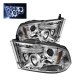 Dodge Ram 2500 2010-2018 Clear Halo Projector Headlights with LED DRL