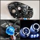 Pontiac G5 2005-2009 Black Dual Halo Projector Headlights with LED