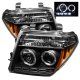 Nissan Frontier 2005-2008 Black Dual Halo Projector Headlights with LED