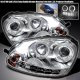 VW Jetta 2006-2009 Clear Dual Halo Projector Headlights with LED Daytime Running Lights