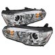 Mitsubishi Lancer 2008-2017 Clear Halo HID Projector Headlights with LED
