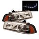 BMW E36 Coupe 1992-1998 Clear Projector Headlights with LED Daytime Running Lights