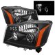 Nissan Titan 2004-2015 Black Projector Headlights Halo LED