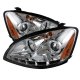 Nissan Altima 2002-2004 Clear Dual Halo Projector Headlights with LED