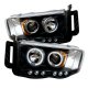 Dodge Ram 3500 2002-2005 Black CCFL Halo Projector Headlights with LED