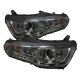 Mitsubishi Lancer 2008-2017 Smoked Halo Projector Headlights with LED