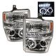 Ford F350 Super Duty 2008-2010 Clear Dual Halo Projector Headlights with LED