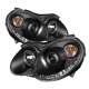 Mercedes Benz CLK 2003-2009 Black Halo Projector Headlights with LED DRL