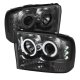 Ford F250 Super Duty 1999-2004 Smoked CCFL Halo Projector Headlights with LED