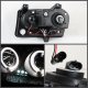 Chrysler 300 2009-2010 Black Halo Projector Headlights with LED