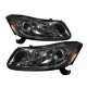 Honda Accord Sedan 2008-2012 Smoked Halo Projector Headlights with LED DRL
