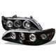 Honda Accord 1998-2002 JDM Black Dual Halo Projector Headlights with Corner Lights