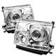 Toyota Tacoma 1997-2000 Clear Dual Halo Projector Headlights with LED