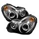Mercedes Benz C Sedan 2001-2007 Black Dual Halo Projector Headlights