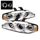 Honda Civic Sedan 1992-1995 White Dual Halo Projector Headlights