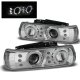 Chevy Tahoe 2000-2006 Chrome Halo Projector Headlights LED DRL
