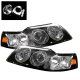 Ford Mustang 1999-2004 Black Halo Projector Headlights with LED