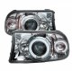 Dodge Dakota 1997-2004 Clear Dual Halo Projector Headlights