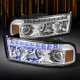 Dodge Ram 2500 1994-2001 Clear Halo Projector Headlights with LED DRL