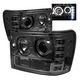 GMC Sierra 2007-2013 Smoked Dual Halo Projector Headlights with LED