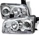 Dodge Charger 2006-2010 Clear Halo Projector Headlights with LED