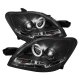 Toyota Yaris Sedan 2007-2011 Black Halo Projector Headlights with LED