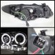Hyundai Elantra 2007-2010 Smoked Halo Projector Headlights with LED DRL