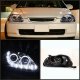 Honda Civic 1996-1998 Clear Halo Projector Headlights with LED