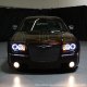 Chrysler 300C 2005-2010 Black CCFL Halo Projector Headlights with LED