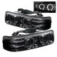 Chevy Tahoe 2000-2006 Smoked Halo Projector Headlights with LED